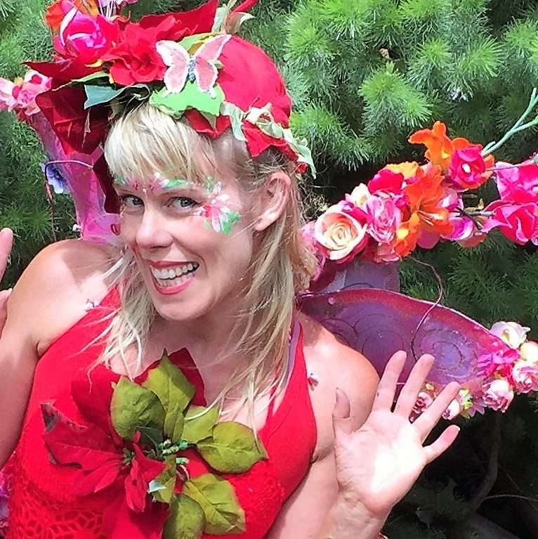 Christmas Fairy Fun A woman dressed as a fairy posing for a photo.